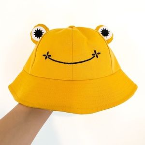 yellow frog bucket hat